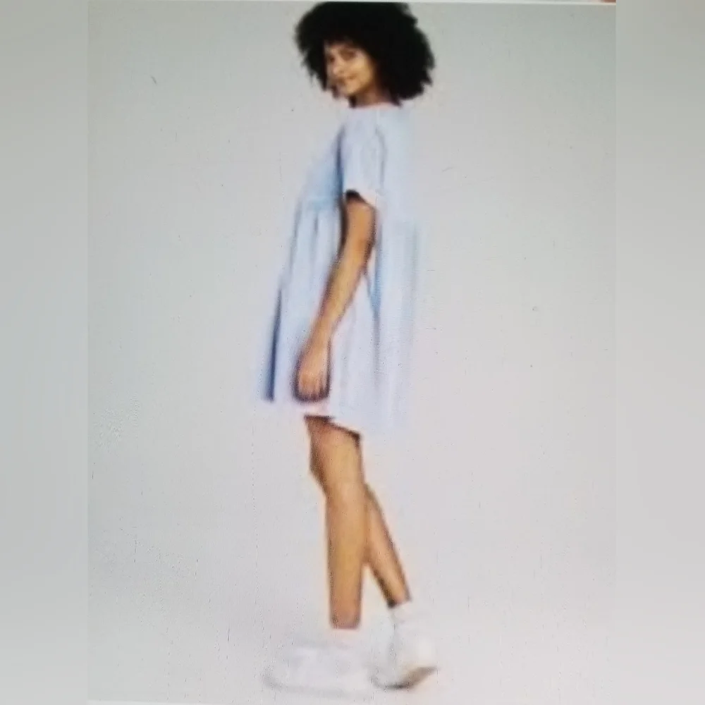 Wild fable baby blue babydoll swing Terry cloth knit dress Small - Picture 3 of 7